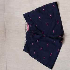 British Khaki, size 4, navy blue with pink sharks , shorts